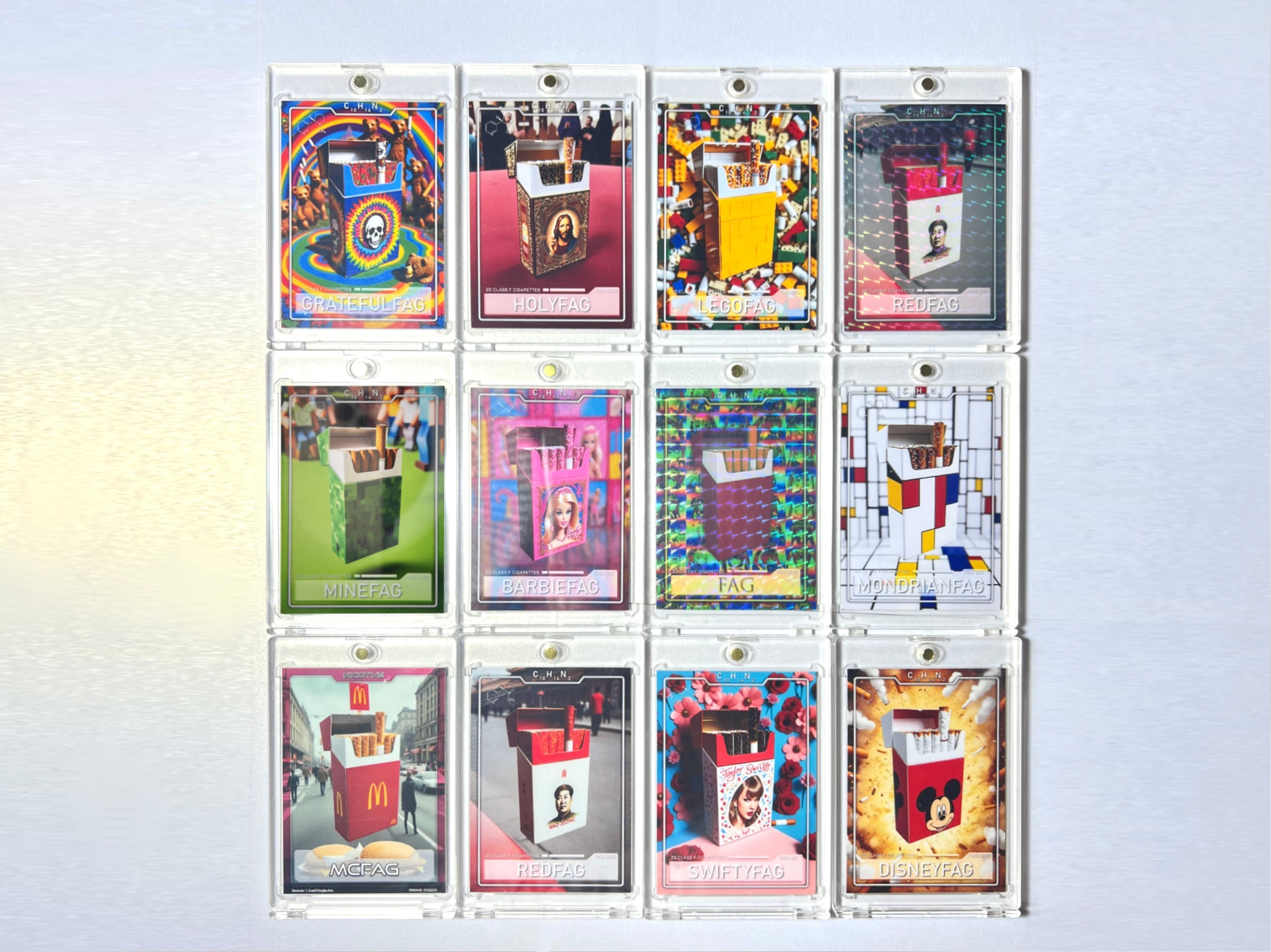The full Fag Series collection in protective cases